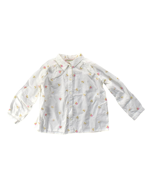 A White Long Sleeve Shirts from Bonpoint in size 4T for girl. (Front View)