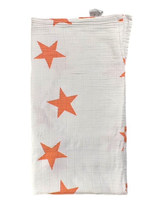 A Orange-White Swaddles from Aden & Anais in size O/S for neutral. (Front View)