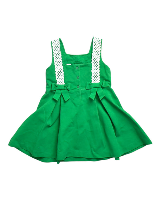 A Green Sleeveless Dresses from Janie & Jack in size 4T for girl. (Back View)