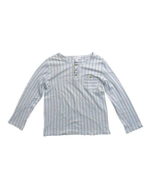 A Blue Long Sleeve Shirts from The Little White Company in size 4T for neutral. (Front View)