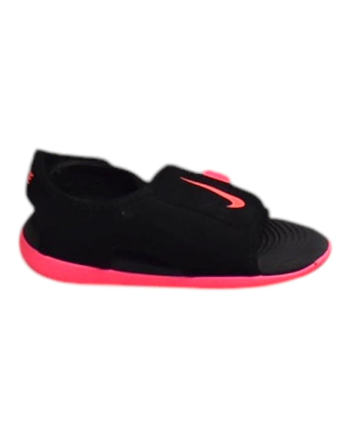 A Black Sandals from Nike in size 4T for neutral. (Front View)