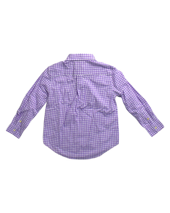 A Purple Long Sleeve Shirts from Polo Ralph Lauren in size 5T for boy. (Back View)