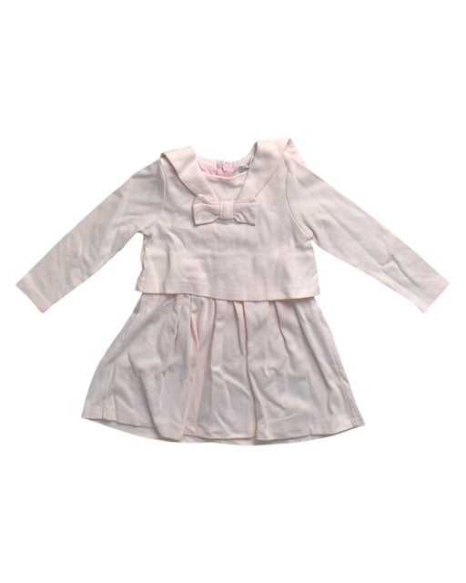 A Pink Long Sleeve Dresses from Patachou in size 2T for girl. (Front View)