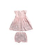 A Pink Dress Sets from Petit Bateau in size 18-24M for girl. (Back View)