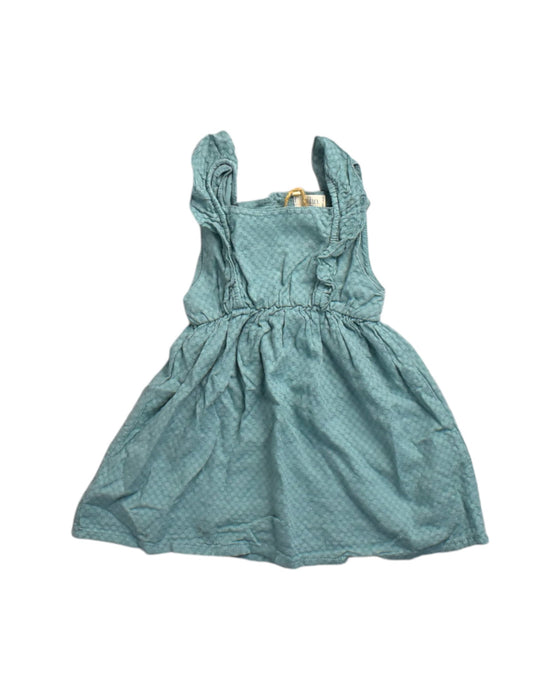 A Teal Sleeveless Dresses from Buho in size 2T for girl. (Front View)