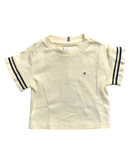 A Ivory Short Sleeve T Shirts from Tommy Hilfiger in size 3T for neutral. (Front View)