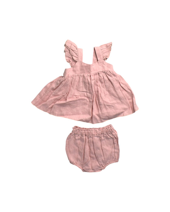 A Pink Dress Sets from Dannie and Lilou in size 12-18M for girl. (Front View)