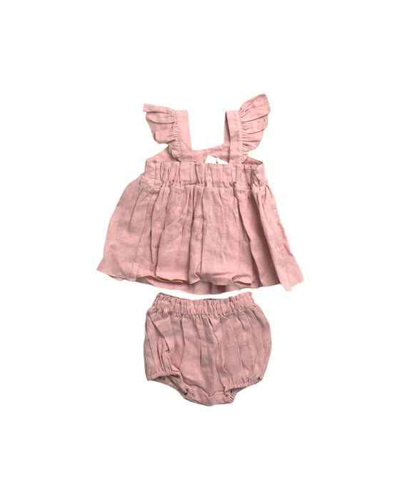 A Pink Dress Sets from Dannie and Lilou in size 12-18M for girl. (Back View)