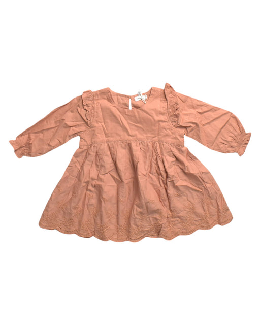 A Peach Long Sleeve Dresses from Jamie Kay in size 6-12M for girl. (Front View)