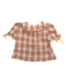 A Brown Short Sleeve Shirts from Emile et Ida in size 12-18M for girl. (Back View)