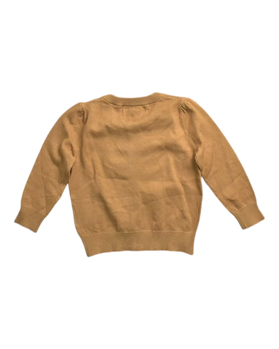 A Brown Cardigans from Our Mini Nature in size 2T for neutral. (Back View)