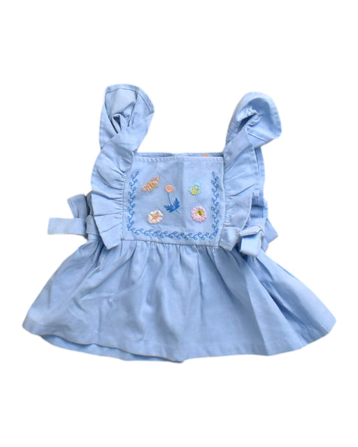 A Blue Sleeveless Dresses from Gingersnaps in size 12-18M for girl. (Front View)