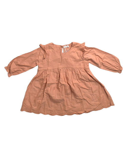 A Peach Long Sleeve Dresses from Jamie Kay in size 2T for girl. (Front View)