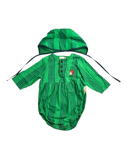 A Green Long Sleeve Rompers from Bebe de Pino in size 4T for neutral. (Front View)