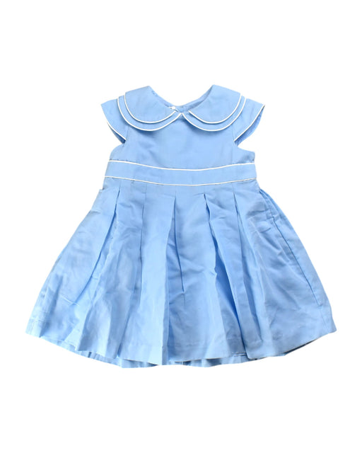 A Blue Sleeveless Dresses from Jacadi in size 3T for girl. (Front View)