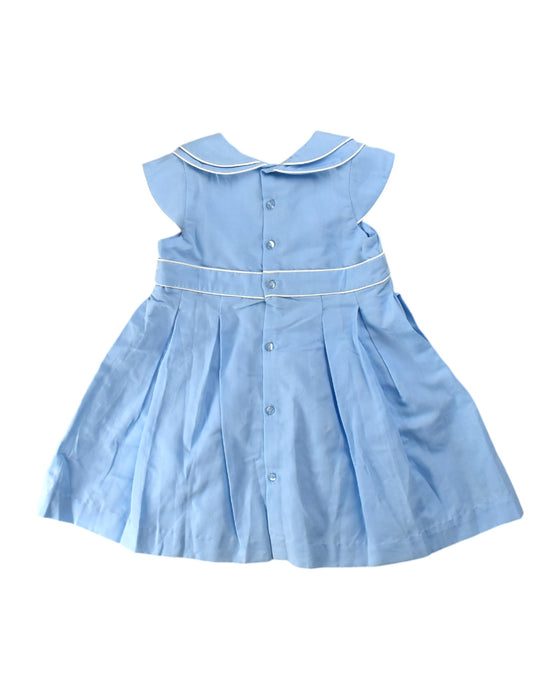 A Blue Sleeveless Dresses from Jacadi in size 3T for girl. (Back View)