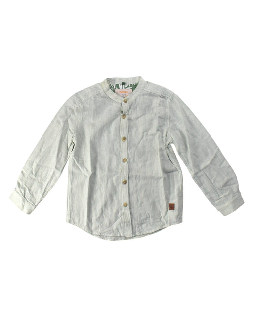 A Beige Long Sleeve Shirts from PONEY in size 6T for neutral. (Front View)