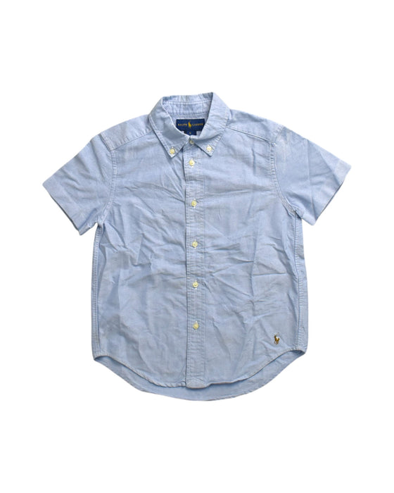 A Blue Short Sleeve Shirts from Ralph Lauren in size 5T for boy. (Front View)