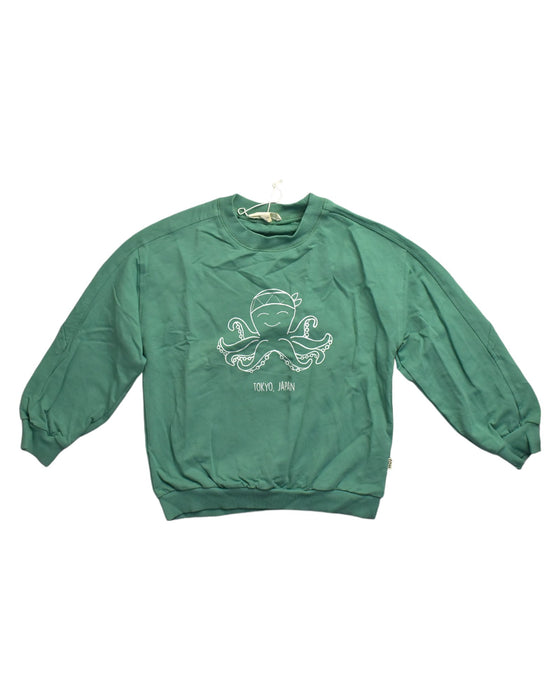 A Green Crewneck Sweatshirts from House of Jamie in size 8Y for neutral. (Front View)