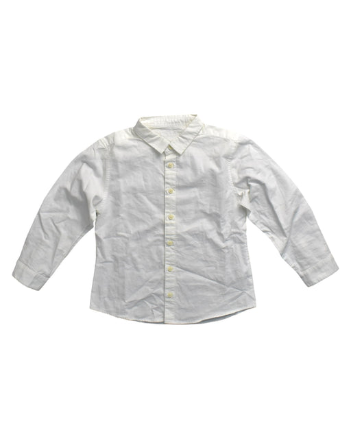 A White Long Sleeve Shirts from Chateau de Sable in size 6T for boy. (Front View)