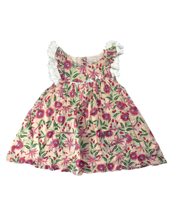 A Multicolour Sleeveless Dresses from Louise Misha in size 4T for girl. (Front View)