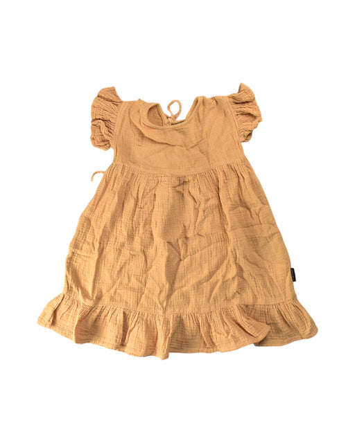 A Brown Short Sleeve Dresses from Daily Brat in size 3T for girl. (Front View)