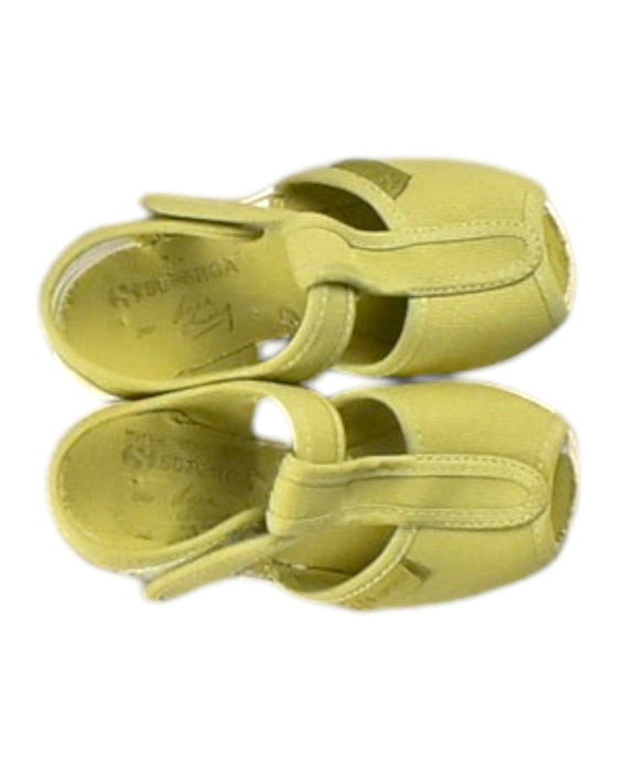 A Yellow Sandals from Superga in size 18-24M for girl. (Back View)