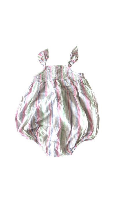 A Pink Sleeveless Rompers from Seed in size 6-12M for girl. (Back View)