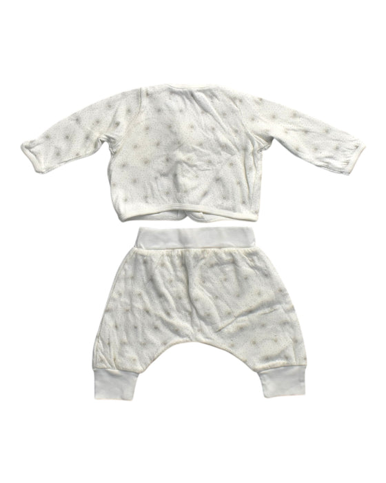 A White Pants Sets from Petit Bateau in size 0-3M for neutral. (Back View)