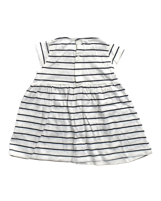 A White Short Sleeve Dresses from Petit Bateau in size 6-12M for girl. (Back View)