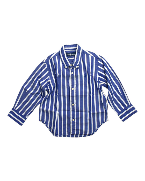 A Blue Long Sleeve Shirts from Ralph Lauren in size 6T for boy. (Front View)