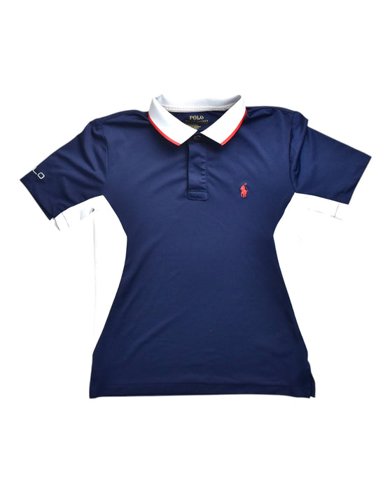 A Navy Short Sleeve Polos from Polo Ralph Lauren in size 8Y for neutral. (Front View)