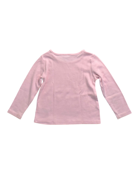 A Pink Long Sleeve Tops from Tommy Hilfiger in size 4T for girl. (Back View)