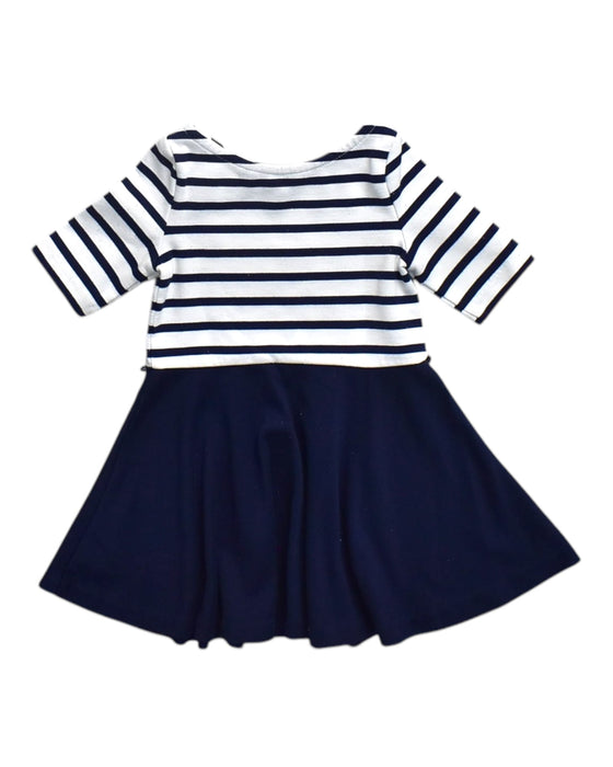 A Navy Long Sleeve Dresses from Polo Ralph Lauren in size 2T for girl. (Back View)