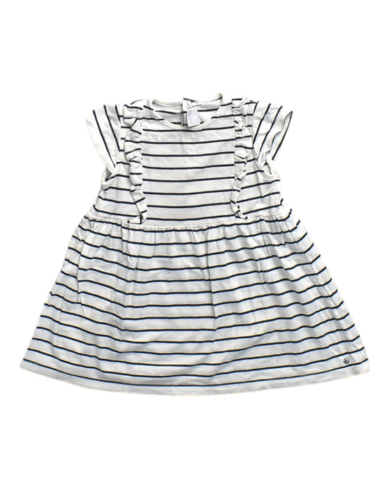 A White Short Sleeve Dresses from Petit Bateau in size 18-24M for girl. (Front View)