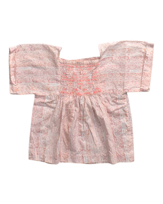 A Pink Short Sleeve Tops from Bonpoint in size 4T for girl. (Front View)