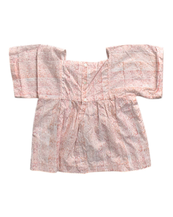 A Pink Short Sleeve Tops from Bonpoint in size 4T for girl. (Back View)