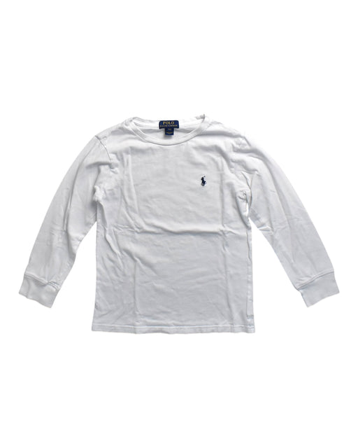 A White Long Sleeve T Shirts from Polo Ralph Lauren in size 8Y for neutral. (Front View)