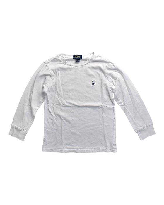 A White Long Sleeve T Shirts from Polo Ralph Lauren in size 8Y for neutral. (Front View)