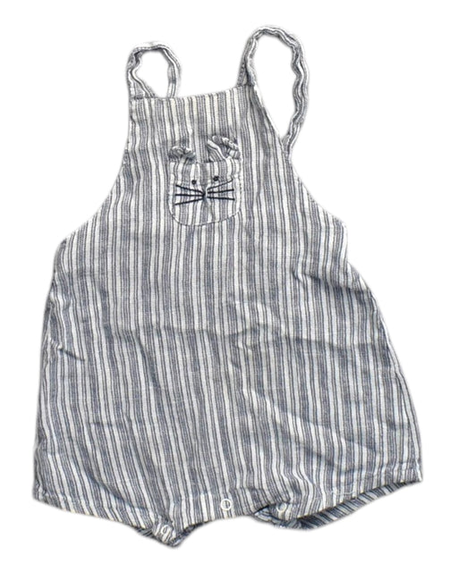 A Grey Sleeveless Rompers from Seed in size 3-6M for neutral. (Front View)