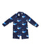 A Navy Long Sleeve Rompers from Seed in size 12-18M for neutral. (Front View)