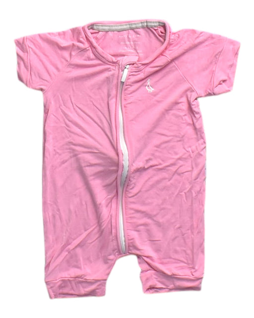 A Pink Short Sleeve Rompers from Raph and Remy in size 3-6M for neutral. (Front View)