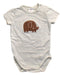 A Beige Short Sleeve Bodysuits from Seed in size 0-3M for neutral. (Front View)