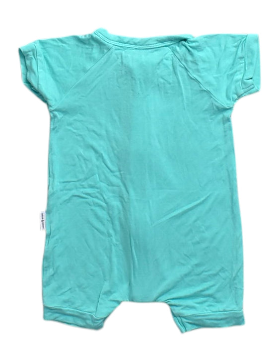 A Teal Short Sleeve Rompers from Raph and Remy in size 3-6M for neutral. (Back View)