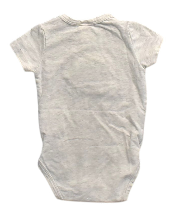 A Beige Short Sleeve Bodysuits from Seed in size 0-3M for neutral. (Back View)