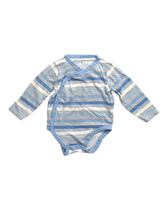 A Blue Long Sleeve Bodysuits from Mothercare in size 12-18M for neutral. (Front View)