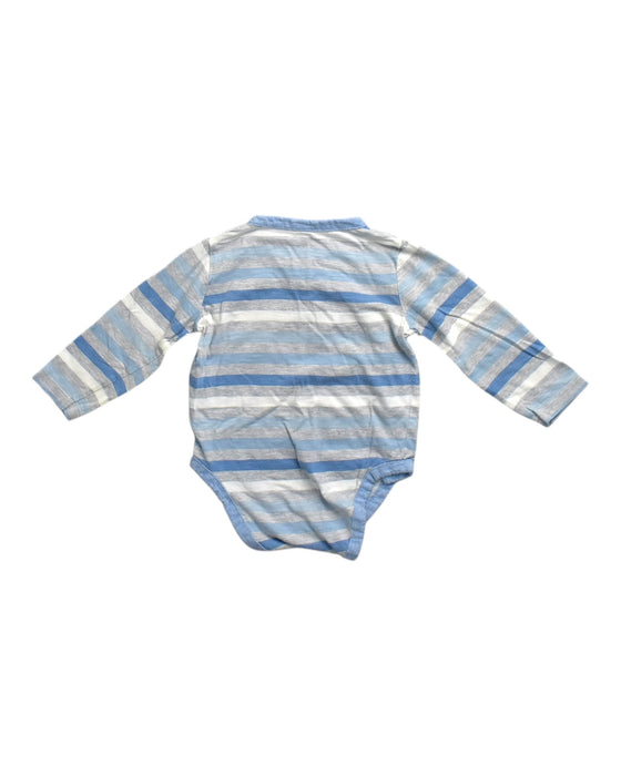 A Blue Long Sleeve Bodysuits from Mothercare in size 12-18M for neutral. (Back View)