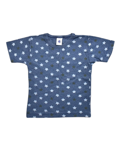 A Blue Short Sleeve T Shirts from Petit Bateau in size 3T for neutral. (Front View)