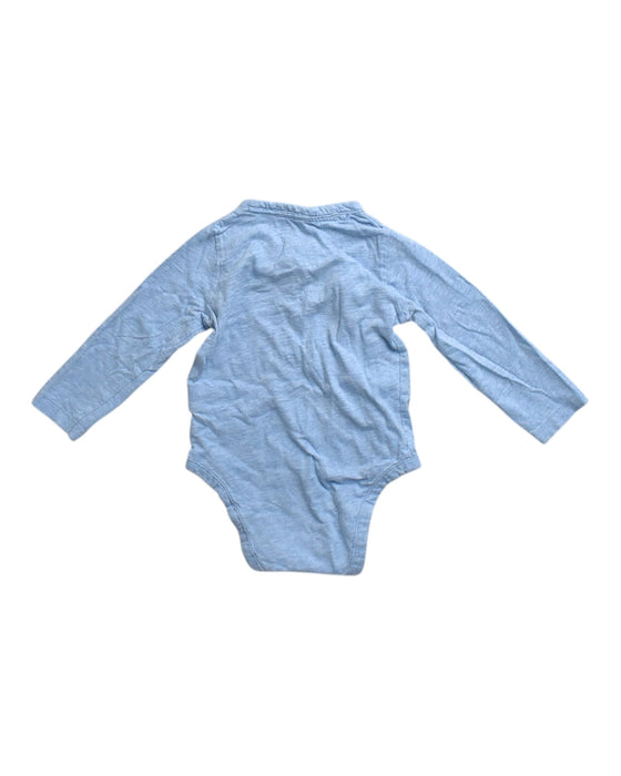 A Blue Long Sleeve Bodysuits from Mothercare in size 12-18M for neutral. (Back View)