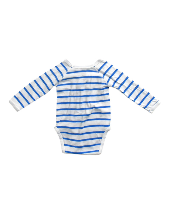 A Blue Long Sleeve Bodysuits from Petit Bateau in size 18-24M for neutral. (Back View)